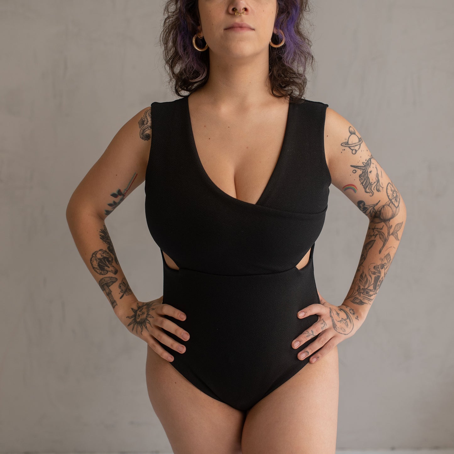 Body Conecte Crepe Sem Manga