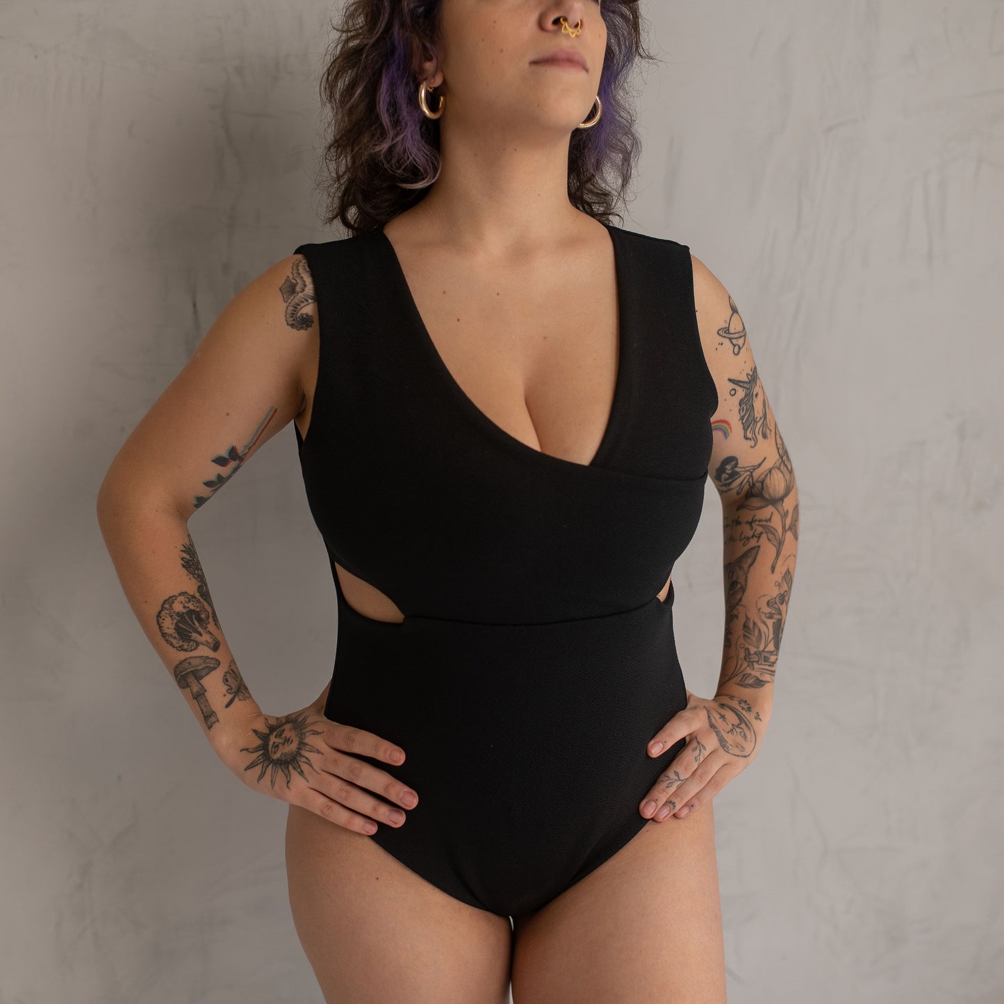 Body Conecte Crepe Sem Manga