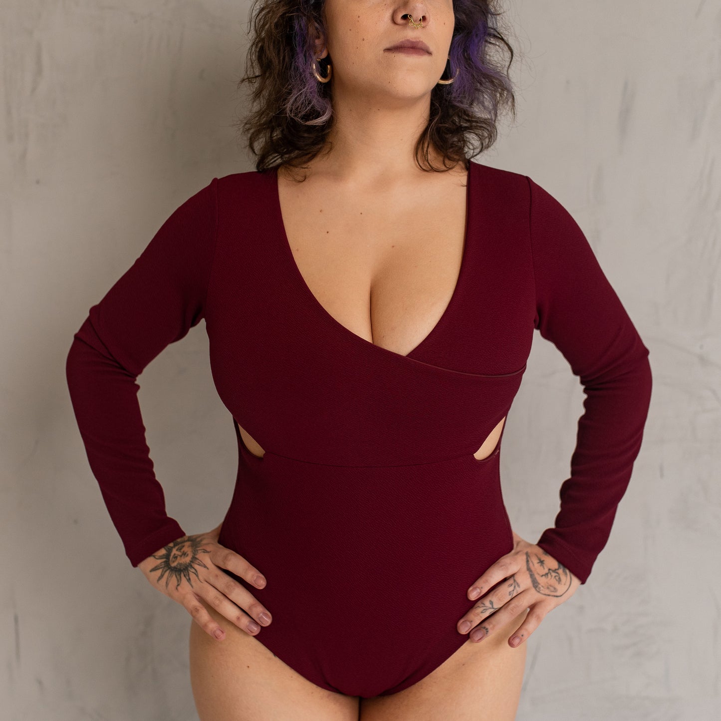 Body Conecte Crepe Manga Longa