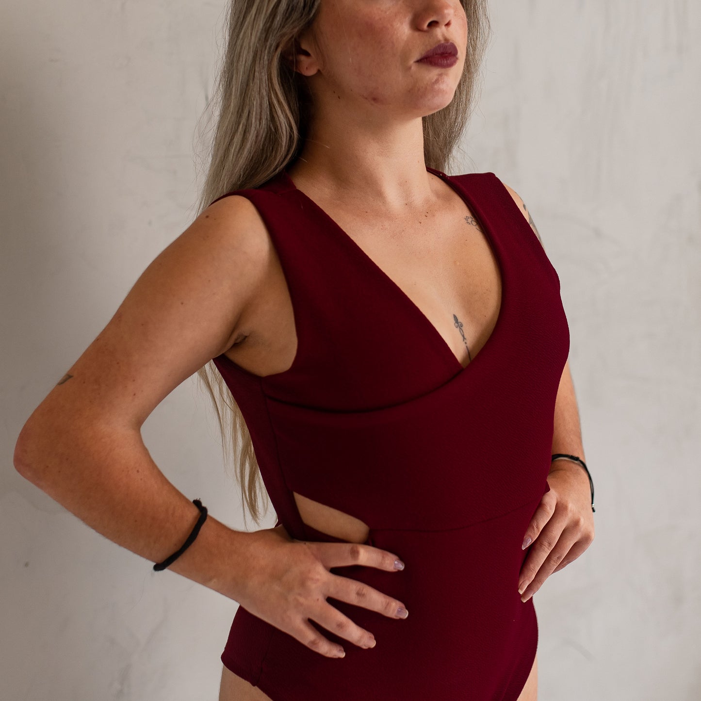 Body Conecte Crepe Sem Manga