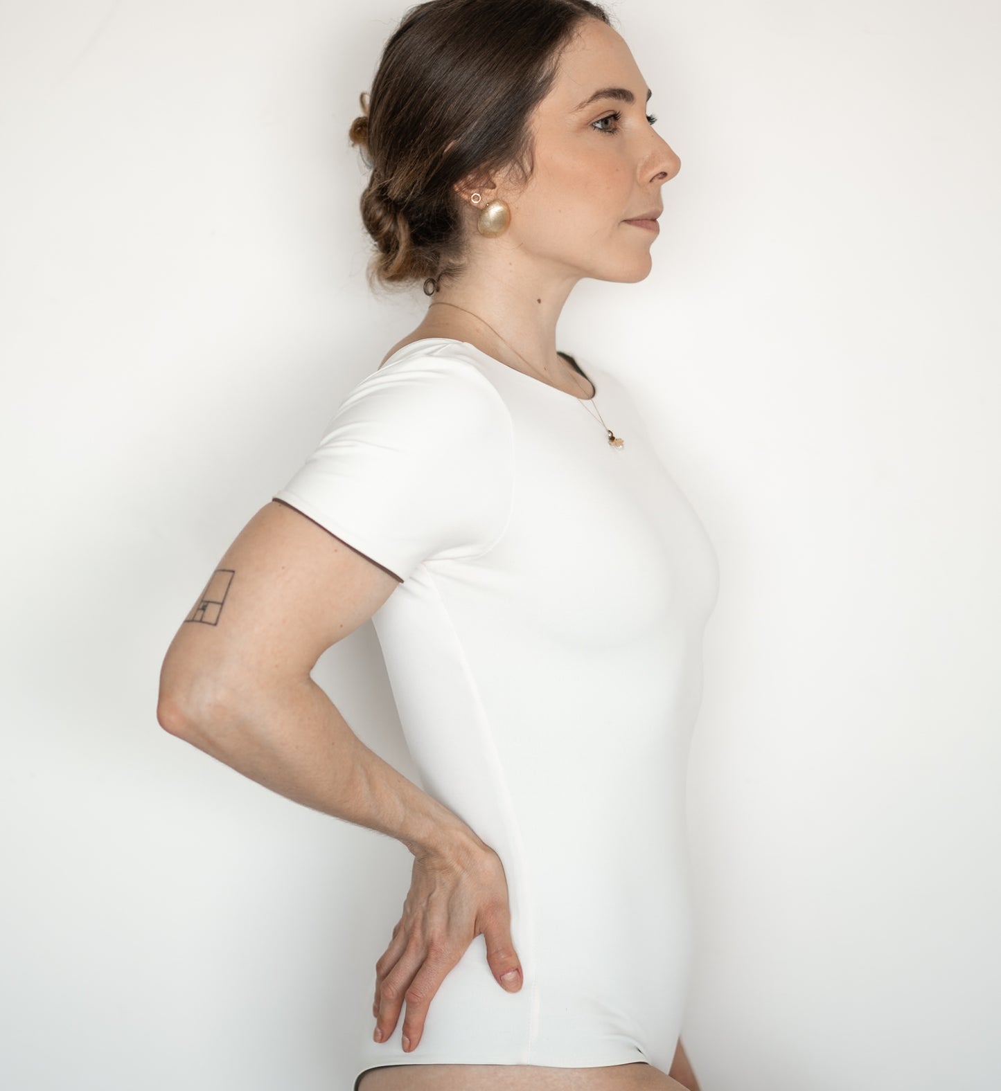 Body Minimal Manga Curta - 2 em 1 - Uma Cor