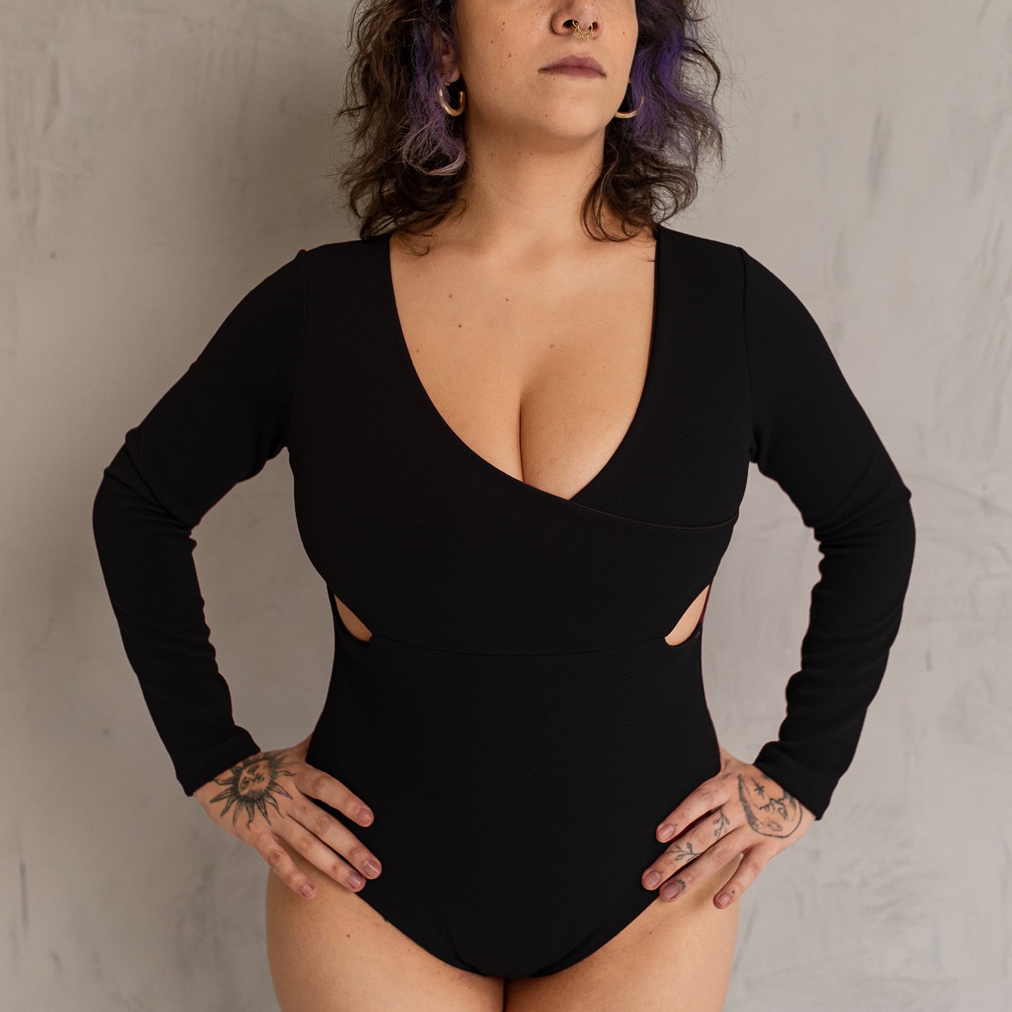 Body Conecte Crepe Manga Longa